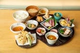 10種の京のおばんざいと季節の天ぷら御膳