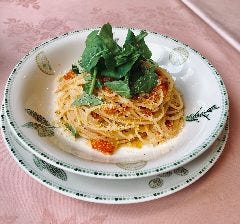 ズワイガニとフレッシュトマト和えスパゲッティ