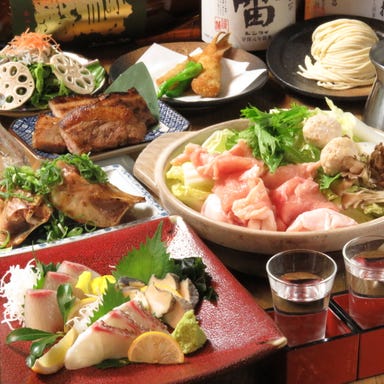 炭焼き・煮こみ 喜多よし_【堪能コース】自慢の刺身・ちゃんこ鍋・名物タンク酒が楽しめる90分飲放付6500円(全7品)