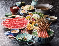 ふぐかに三昧と牛しゃぶコース