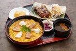 名古屋コーチン親子丼ととり串味噌カツセット