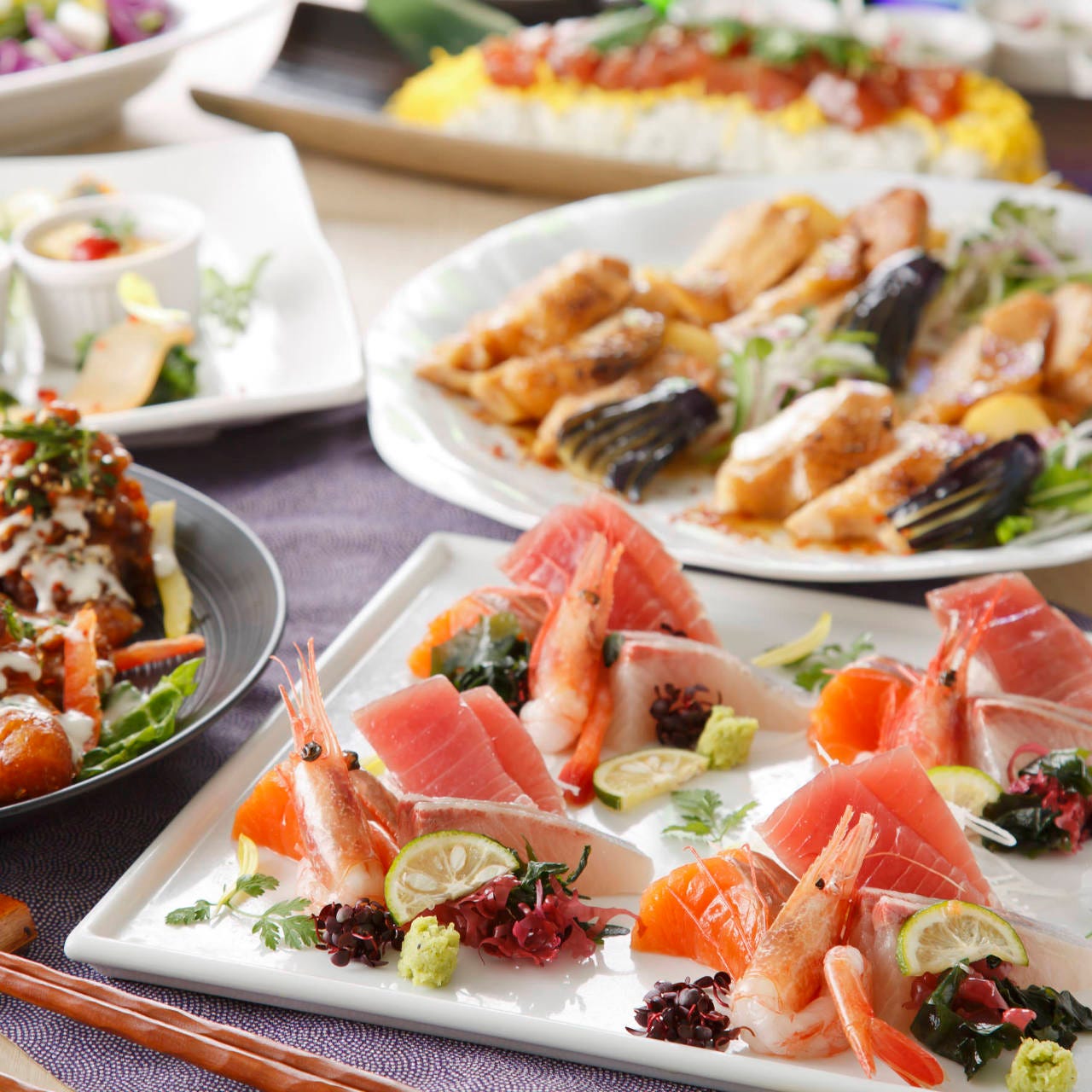 季節の食材・海鮮をふんだんに使用した宴会コースを多数ご用意！