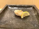 炙り　帆立 塩(岩塩・レモン)