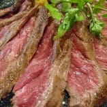 アンガス牛ハラミ肉の鉄板ステーキ