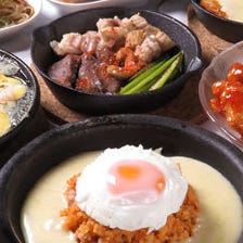 黒毛和牛焼肉×韓国料理×サムギョプサル食べ放題！選べるデザートも♪3,500円コース