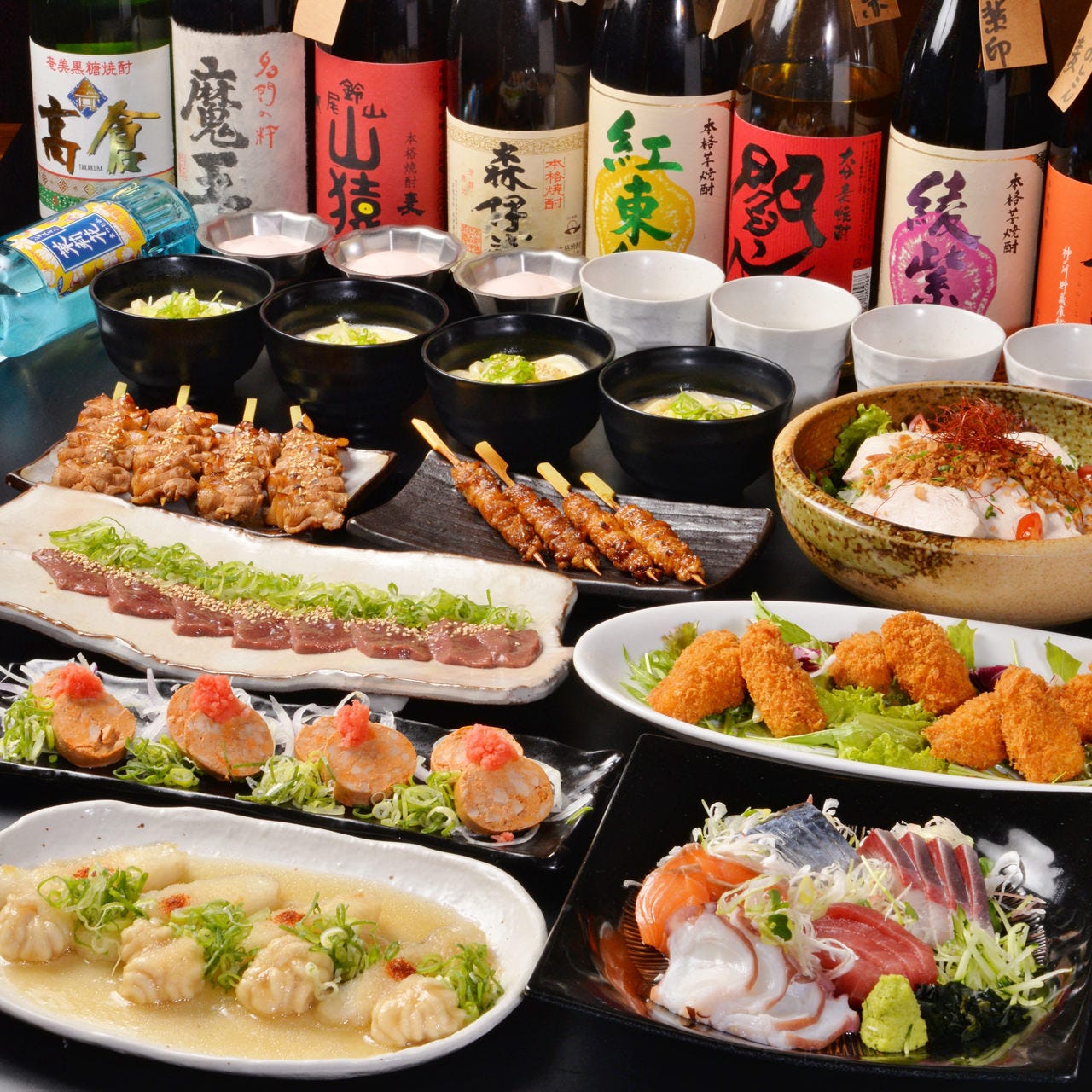 2 5時間飲み放題 全11品6000円 贅沢 紅帯 コース 銀鮭スモーク 旬の刺身５種 きびなご 蓮根餅 もつ鍋の詳細 九州料理居酒屋 博多道場 八重洲店 東京駅 八重洲 居酒屋 ぐるなび