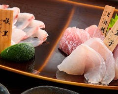 のど黒入りお造り三種