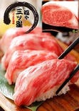 【仙台グルメ】
仙台名物牛たんのの炙り寿司！宴会コースでも！
