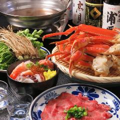 選べる鍋は仙台せり鍋or国産牛と豚肉のすき焼きのお好きなものを