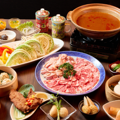 東武百貨店16階 池袋熱帯夜市 ビアガーデン_麻辣火鍋(牛肉)コース/2H飲み放題付