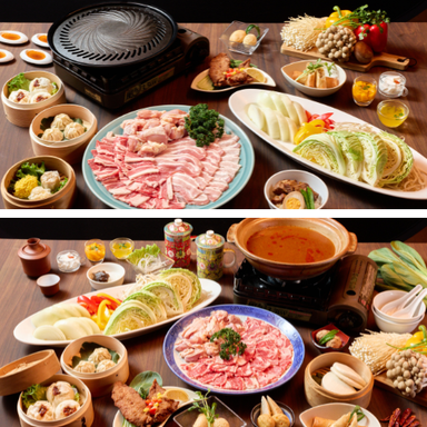 東武百貨店16階 池袋熱帯夜市 ビアガーデン_選べるメイン!焼肉or麻辣火鍋!