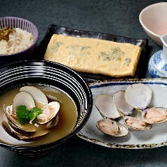 はまぐり貝汁と焼きはまぐり膳