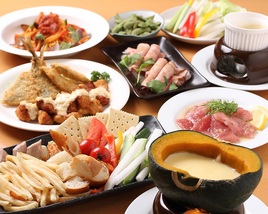 ご宴会 食事会 かぼちゃのお城のチーズフォンデュコース 全8品 2 000円の詳細 カジュアルキッチン イースト マリン 江坂 チーズフォンデュ ぐるなび