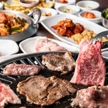 新登場！牛＆豚の焼肉5種＆選べる鍋×韓国定番料理コース