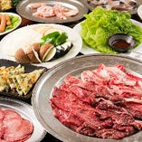 こだわりの国産牛肉野菜充実Aコース〈全14品〉3,100円（税込）