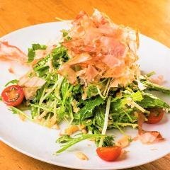 仙波豆腐とシャキシャキ水菜のマウンテンサラダ
