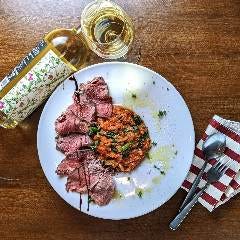 柔らかローストビーフとホウレン草のトマトリゾット