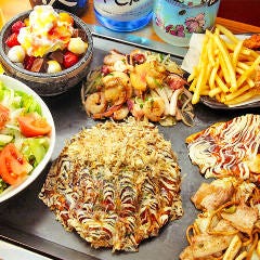 お好み焼き・鉄板焼 ぼんくら家 なんば 千日前店_2時間飲み放題付コース4500円～！宴会、飲み会にも◎