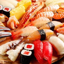 旨い魚がズラリ！にぎり寿司が美味い