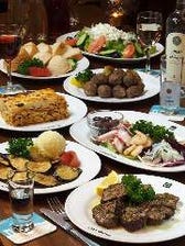 【OLYMPIAスタンダードコース】ギリシャ料理の人気メニュー含む全8品2.5h飲み放題 7500円 35人以上で貸切