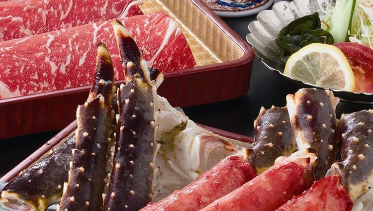 特大たらば蟹など、旬の味覚を期間限定でお楽しみください