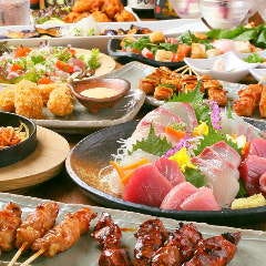 但馬鶏炭火焼やお造りなど人気メニューを楽しめるコースが勢揃い