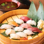 新鮮な魚介を使用してお寿司をご用意することも