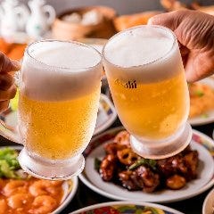 キンキンに冷えたビールは熱々、出来たての中華料理と相性抜群！
