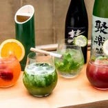 抹茶や季節のフルーツを使った日本酒カクテルはインスタ映え確実