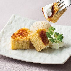 個室完備 まぐろ居酒屋 さかなや道場 名古屋駅太閤通口店_バウムクーヘンブリュレ　バニラアイス添え