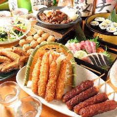 個室完備 まぐろ居酒屋 さかなや道場 名古屋駅太閤通口店_【名古屋名物の宴】5,000円★2時間飲み放題付き全7品♪予約特典あり