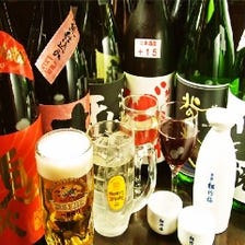 北海道各地の地酒をはじめ豊富なお酒