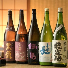 日本酒は1合からご用意。様々な銘柄をお楽しみください