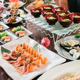 【新年会メニュー】は“日本料理”を取り入れた、“和”と“洋”のスペシャルビュッフェとなります。