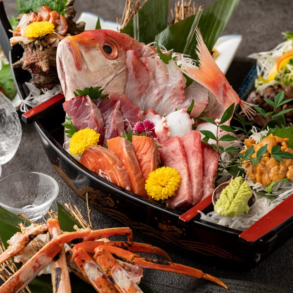 大漁コース 鮮魚七種舟盛りや創作海鮮料理を堪能 2時間飲み放題付き 10品6000円 5000円 の詳細 旨い魚とレモンサワー トロ政 新宿店 新宿 居酒屋 ぐるなび