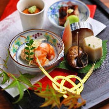 伝統的な日本料理で慶びの席を彩る