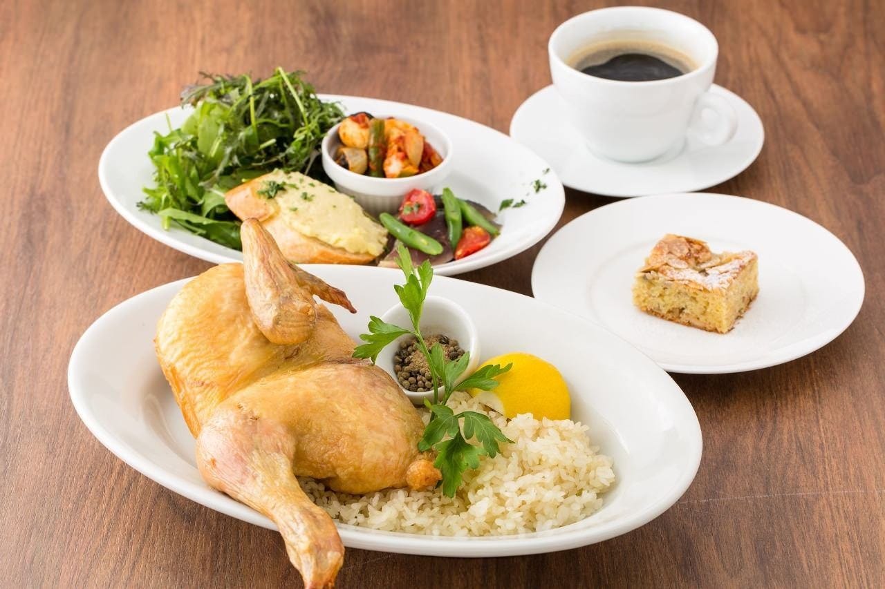 前菜 名物ロティサリーチキン 選べるパスタ デザートなど全4品 乾杯スパークリングの詳細 Cafe Rotisserie La Cocorico 横浜赤レンガ倉庫店 みなとみらい イタリアン イタリア料理 ぐるなび