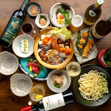 仙台焼き鳥とワインのお店 大魔王HOUSE(大魔王ハウス)_【当店一番人気!大魔王コース】★旬のお刺身や山菜蕎麦含む全7品+120分飲み放題付き4500円★