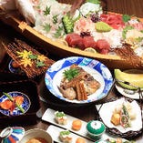 目出度いお席にもぴったり。縁起の良い日本を代表する魚、濃厚な旨味の「鯛コース」