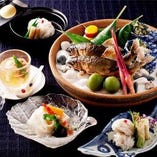 夜の京懐石 18,000円（別途 消費税10％・サービス料15％→税サ込22,770円）