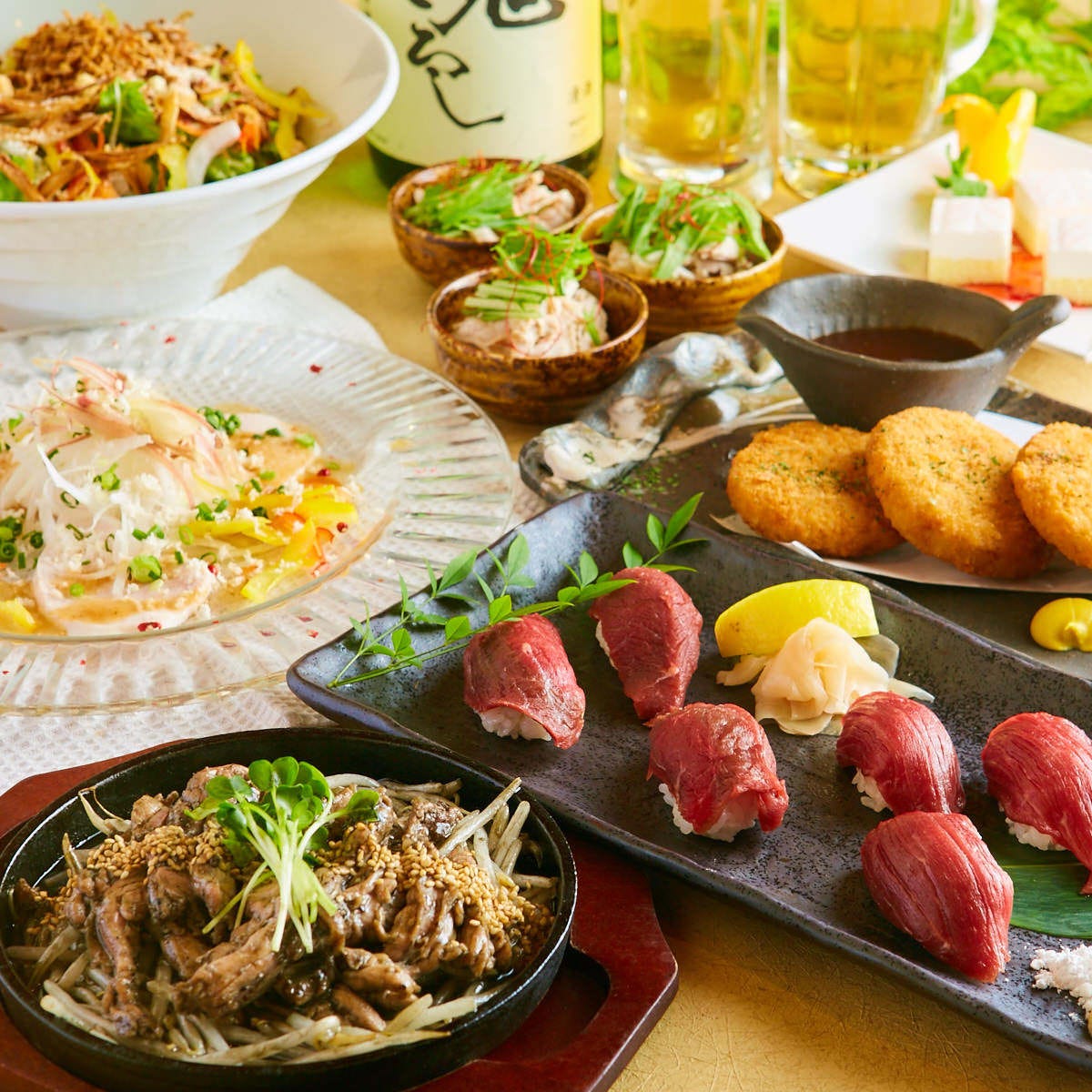 肉好き必見 馬刺し スペアリブ 牛タン肉寿司堪能 肉三昧コース 3時間飲み放題付 8品 4000円の詳細 全席個室 創作居酒屋 ひなた 豊橋店 豊橋 居酒屋 ぐるなび 肉好き必見 馬刺し スペアリブ 牛タン肉寿司堪能 肉三昧コース 3時間飲み放題付 8品 4000円の詳細 全席個室 創作居酒屋 ひなた 豊橋店 豊橋 居酒屋 ぐるなび