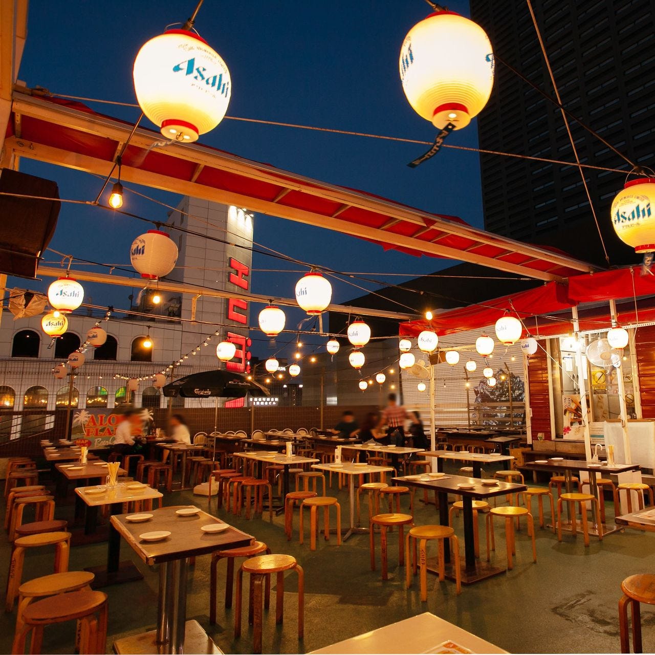 新宿ハワイアンビアガーデン Aloha Flames アロハフレイムス メニュー ハワイアンbbq ぐるなび