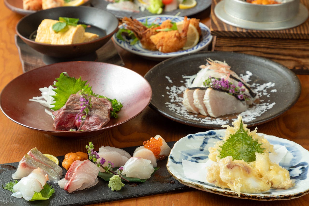 岡山食材を贅沢に使用したコース料理 