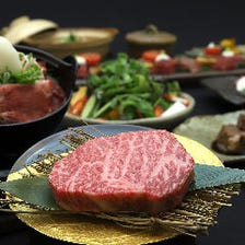 A-4認定近江牛「人気のイチボ」鉄板ステーキの肉割烹コース　6500円⇒5500円