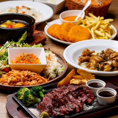 肉バル ガブット 近江八幡店_【歓送迎会おすすめ】予約限定価格!《ハラミステーキコース》生ビール付飲み放題5500円→5000円