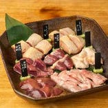 青森県産シャモロックと桜姫鶏と大山鶏の盛り合わせ