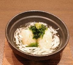 〆の焼きおにぎりだし茶漬け