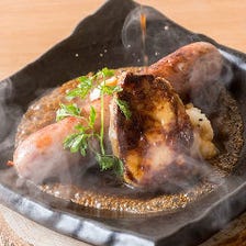 ☆フォアグラと自家製ソーセージのロッシーニ風 トリュフの香り
