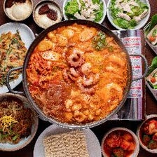 宴会で美味しい韓国料理を堪能