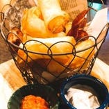 ポテトフライ　
French Fries with Mascarpone Cheese and Nduia